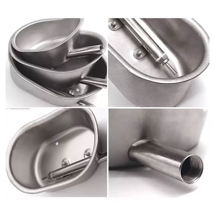 Oval Stainless Steel Pig Automatic Drinking Bowl Nipple Water Trough Pig Drinking Equipment