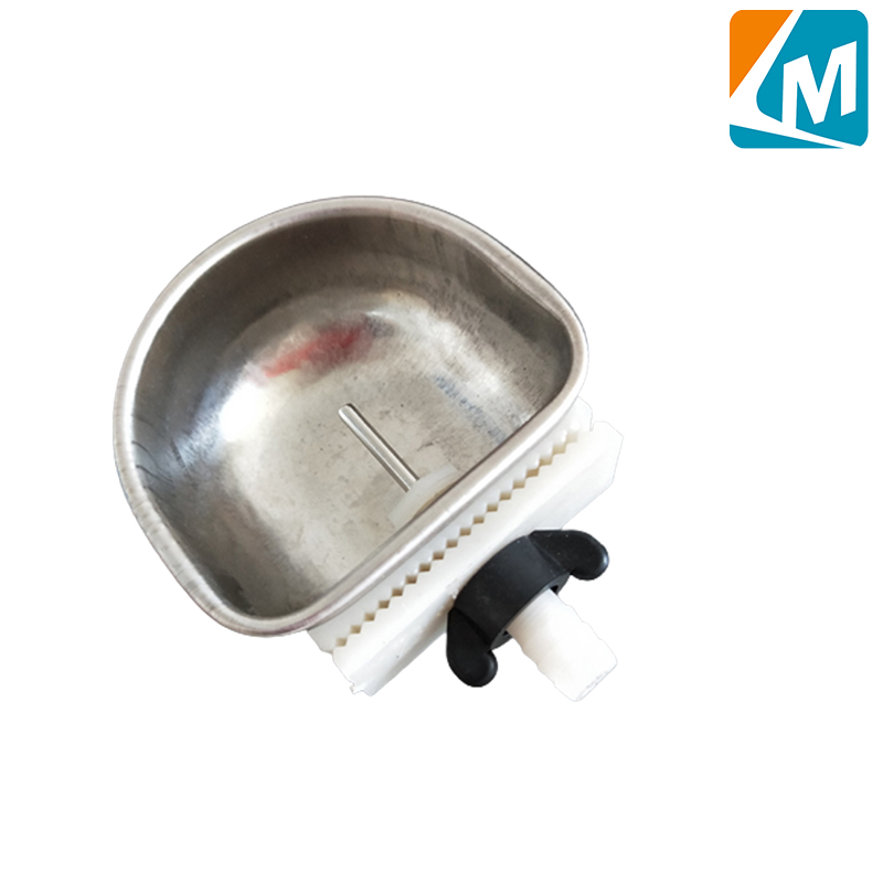  Rabbit Waterer Stainless Steel Dispenser Rabbit Water Feeder with Bowl Automatic Rabbit Drinking Cup LMR-13