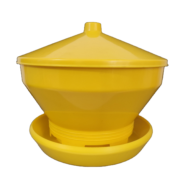 Quail Feeder Miller 6 Gallon Galvanized Steel Round Chicken Feeder ...