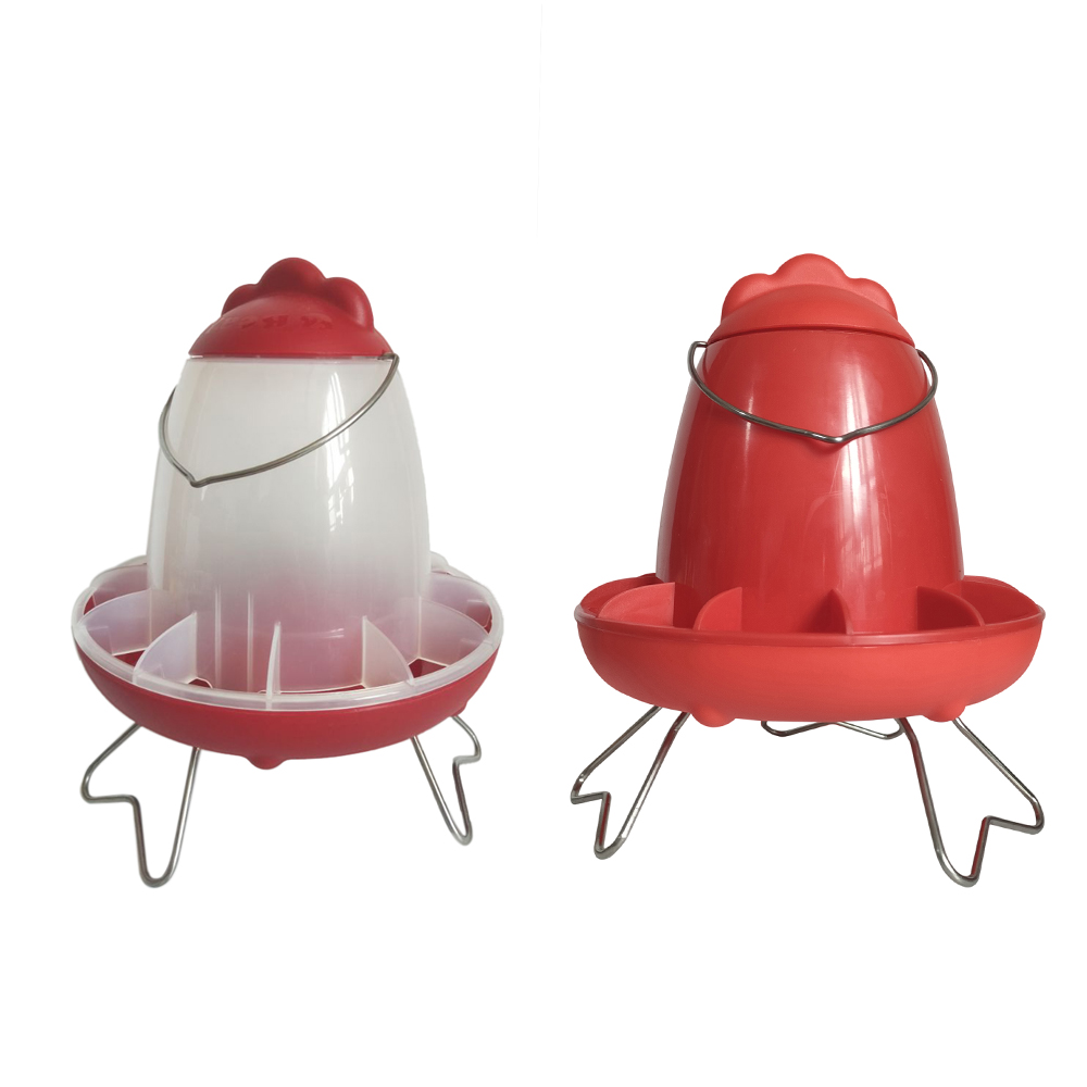 1.5kg Hanging Chicken Feeders with Legs Plastic Poultry Feeding Bucket